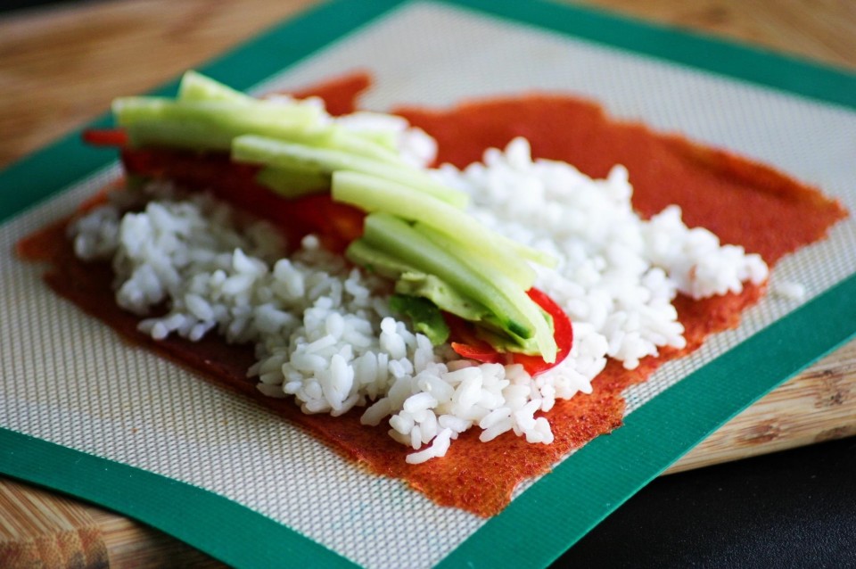 Sushi rice and filling